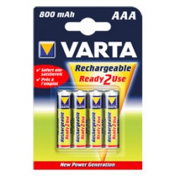 4 ACCUS R03 800 mAh VARTA POWER PLAY 800