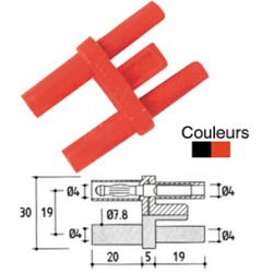 SHUNT DE SECURITE  4 mm NOIR