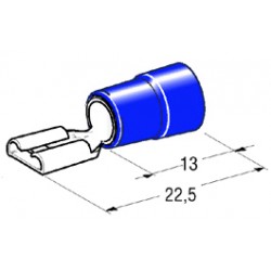 COSSES FEMELLE FASTON BLEU 6,3x0,8mm