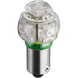 LAMPE A LEDs BA9s 12V VERT 7400K