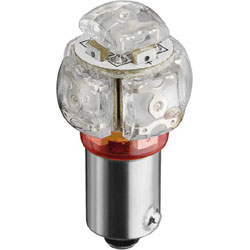 LAMPE A LEDs BA9s 12V ROUGE 1000K