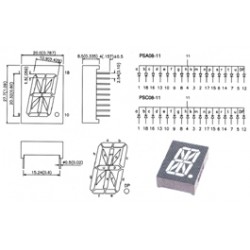 AFF.ALPHANUMERIQUE 20MM ROUGE A/C